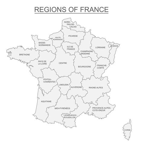 Harta regiunilor franceze
