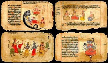 Oude Hindoe-Tekst Bewaard Door Moderne Technologie